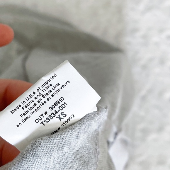 NWT-LUSH Grey Open Square Tie Back Wide Sleeve Top - Picture 9 of 12